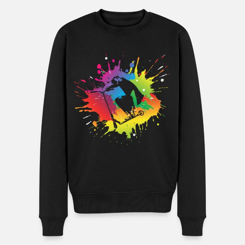 Cascade de scooter - Pull Premium bio Homme - noir