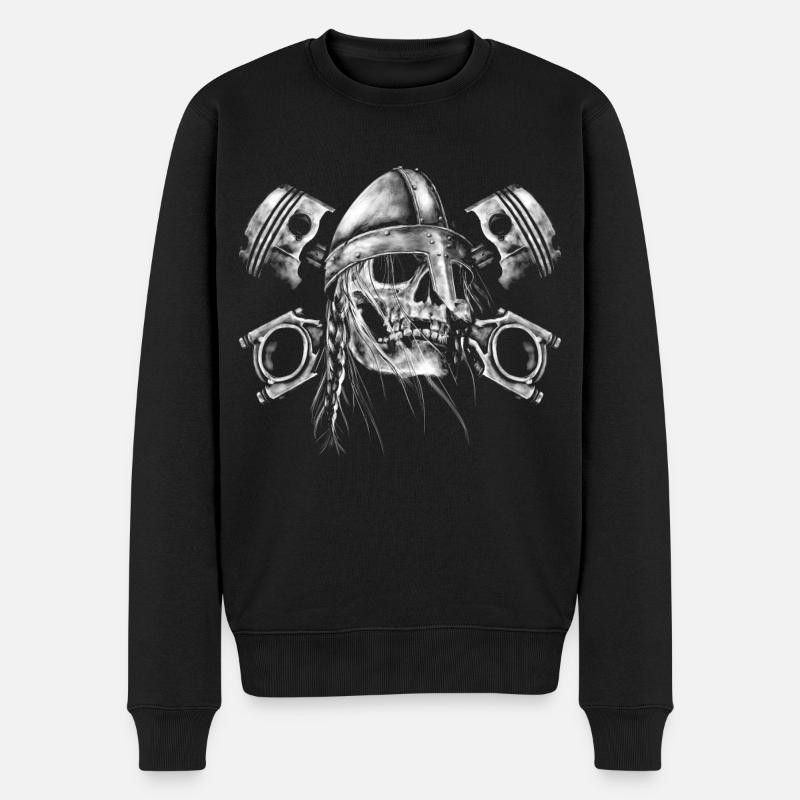 Moto Viking - Männer Premium Bio Pullover - Schwarz