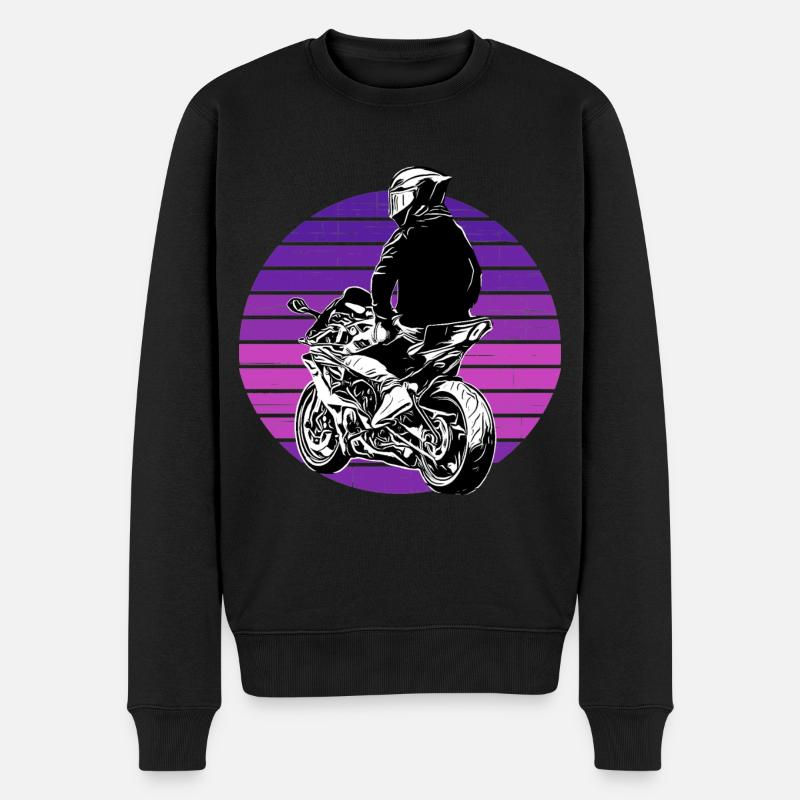 Motocycles / moto / moto biker - Pull Premium bio Homme - noir