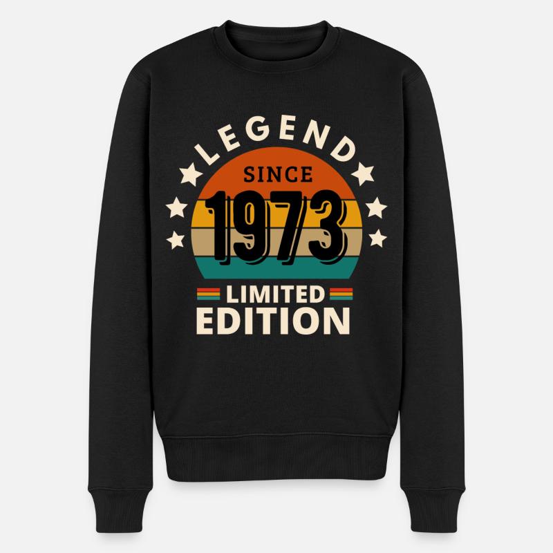 LÉGENDE 1973, MILLÉSIME 1973 - Pull Premium bio Homme - noir