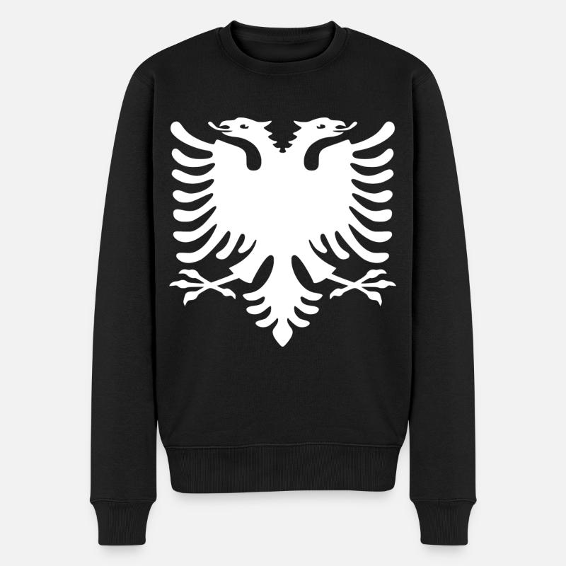 Albaner shqiptar - Männer Premium Bio Pullover - Schwarz