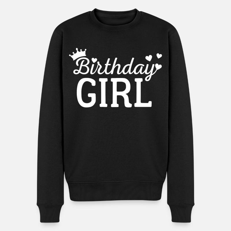 Geburtstagskind - Männer Premium Bio Pullover - Schwarz
