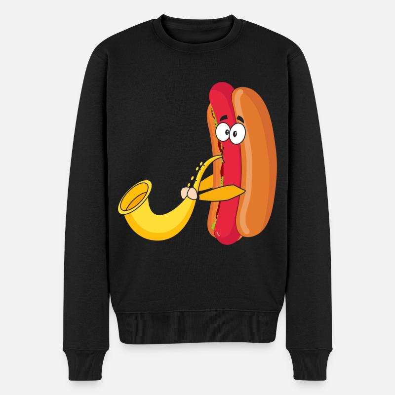 Saxophoniste Saxophone Wurst Musicien - Pull Premium bio Homme - noir