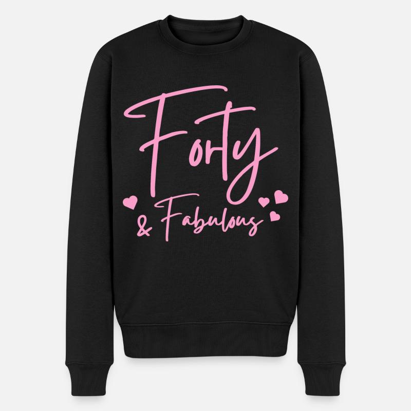 Vierzig fabelhaft - Männer Premium Bio Pullover - Schwarz