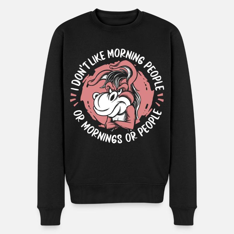 Esel - Männer Premium Bio Pullover - Schwarz