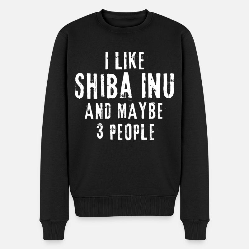 Shiba Inu - Pull Premium bio Homme - noir