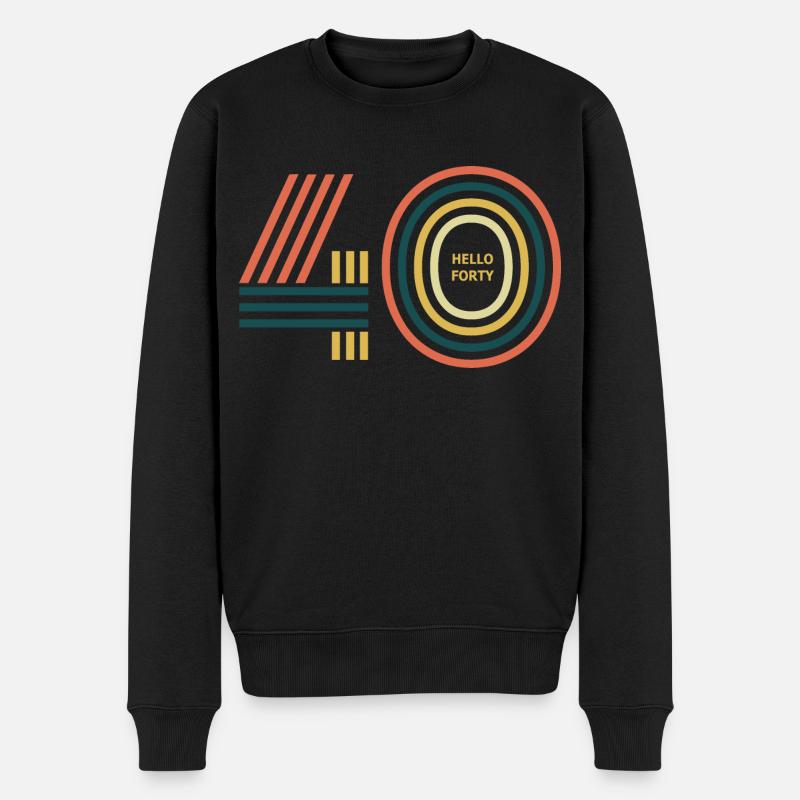 bonjour 40. 40e anniversaire - Pull Premium bio Homme - noir