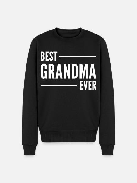 BEST GRANDMA EVER. GRANDMA GIFT. - Men's Premium Organic Jumper - black