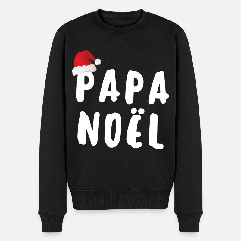 papa noel - Pull Premium bio Homme - noir