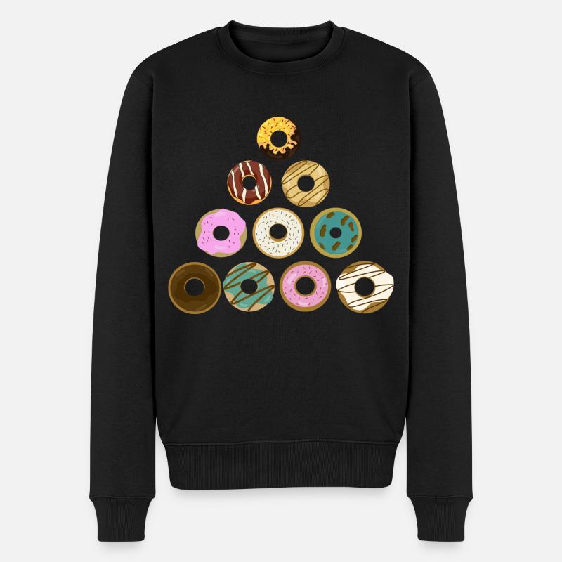 Donut-Baum - Männer Premium Bio Pullover - Schwarz