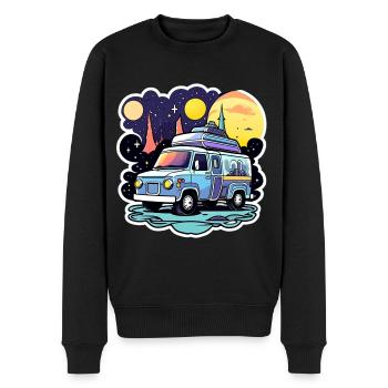 Camper Wohnmobil Campen - Männer Premium Bio Pullover - Schwarz - Vorne - Nico (187cm)