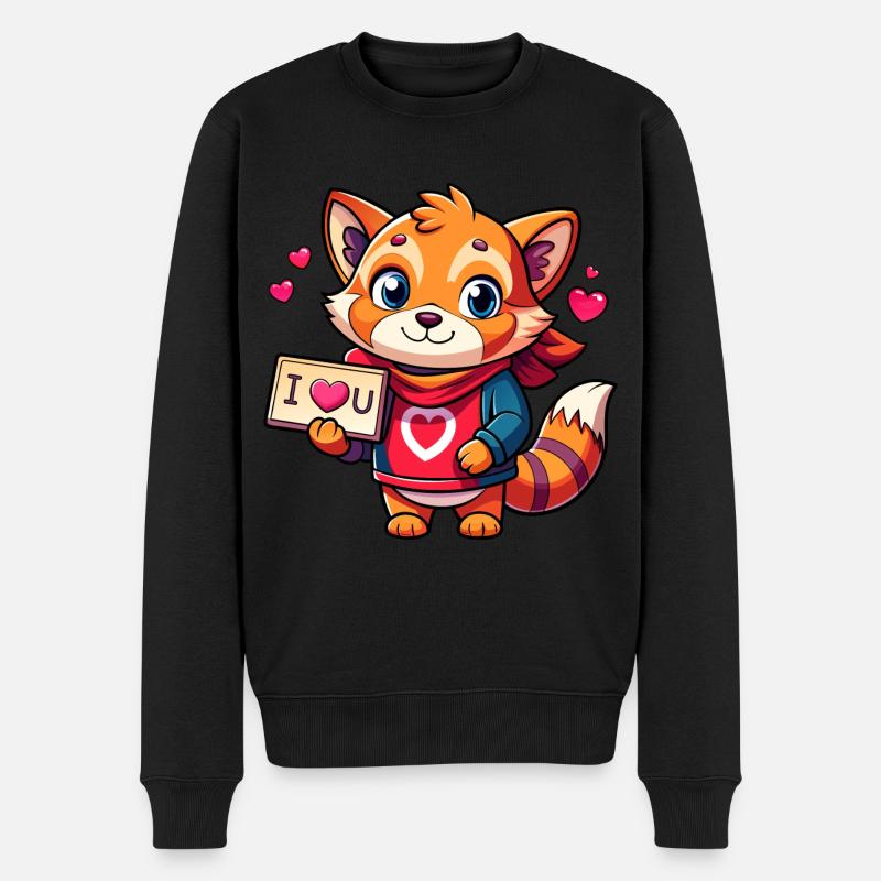 Message d’amour porteur d’animal - Pull Premium bio Homme - noir