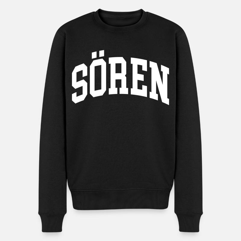 Sören - Männer Premium Bio Pullover - Schwarz