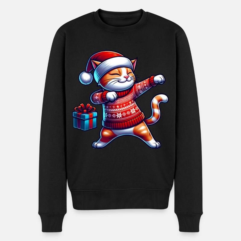 Chat de Noël - Pull Premium bio Homme - noir