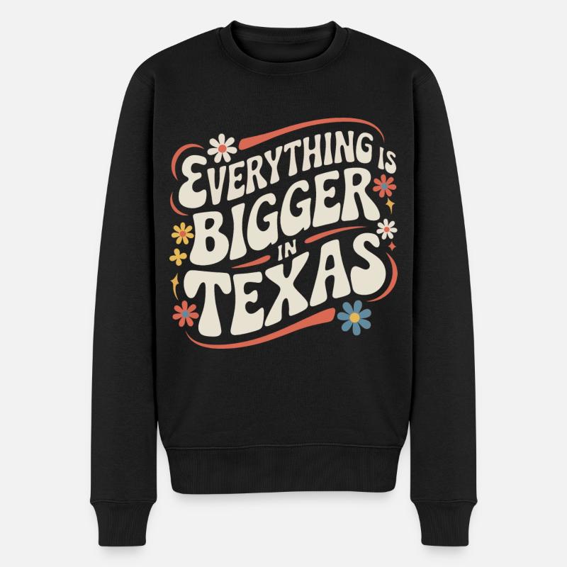 Texas State Texans Texas - Men's Premium Organic Jumper - black