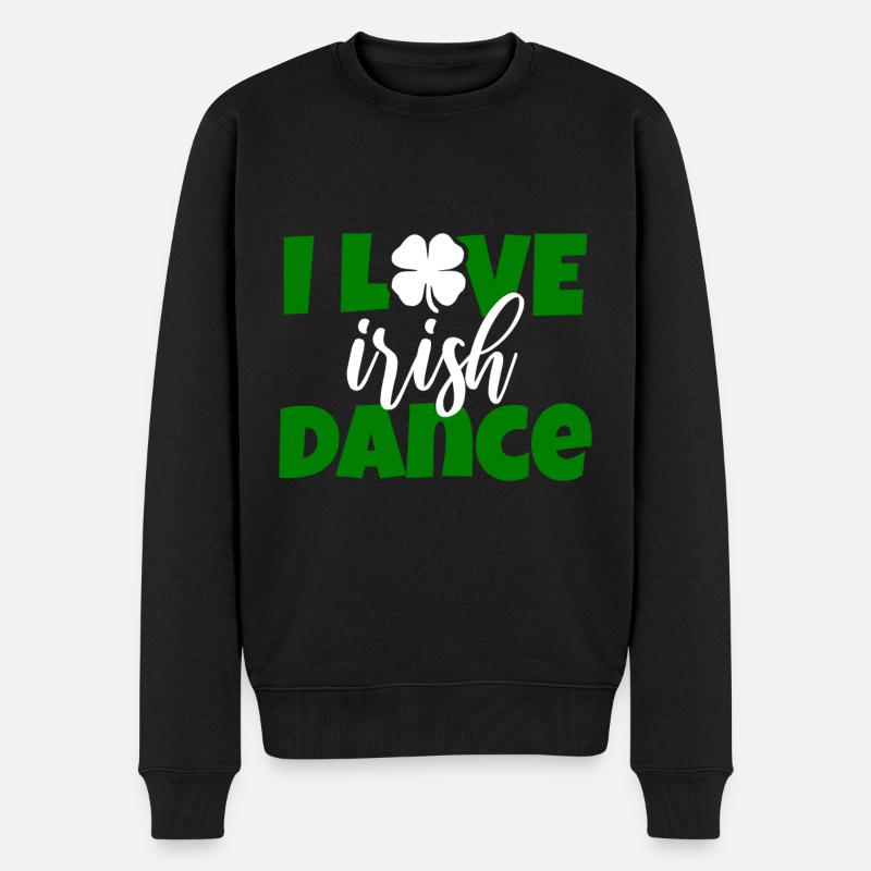 I LOVE Irish Dancing Tanzen Irland Irish dance - Männer Premium Bio Pullover - Schwarz