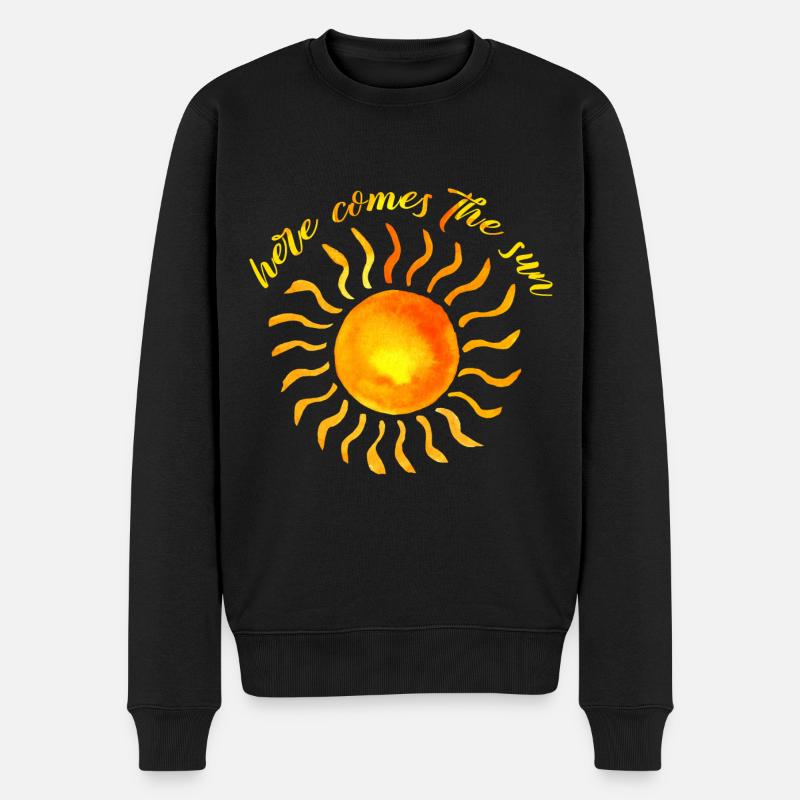 Sonne Sommer Spirituell Spruch - Männer Premium Bio Pullover - Schwarz