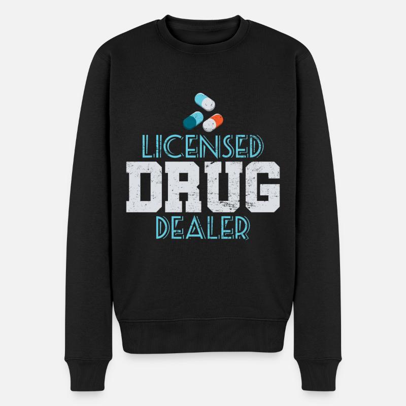 Apotheker Medikamente Apotheke lustig - Männer Premium Bio Pullover - Schwarz