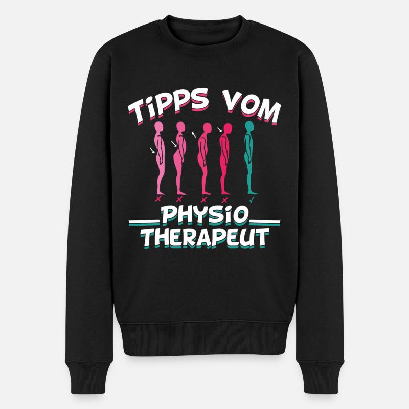 Physiotherapeut Physiotherapeuten Physio Tipps - Männer Premium Bio Pullover - Schwarz
