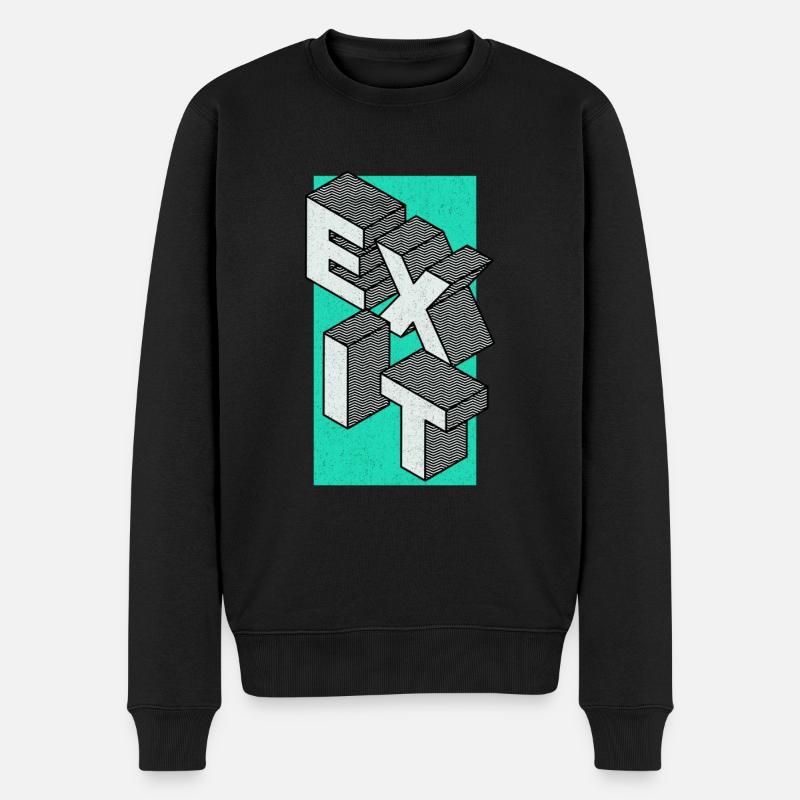 Exit - take the exit - Men's Premium Organic Jumper - black