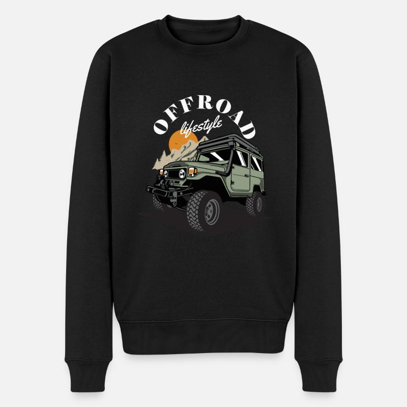 Offroad Lifestyle - Männer Premium Bio Pullover - Schwarz