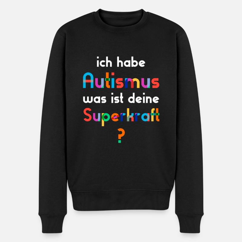Autismus Autist - Männer Premium Bio Pullover - Schwarz