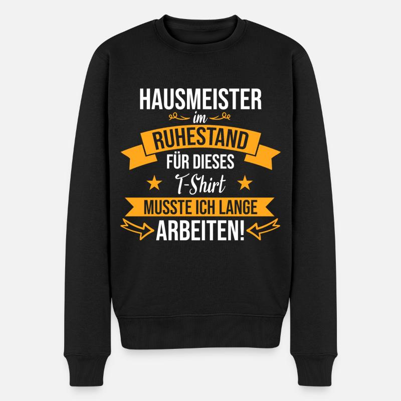 Ruhestand11 Datensatz 11 Kopie - Männer Premium Bio Pullover - Schwarz