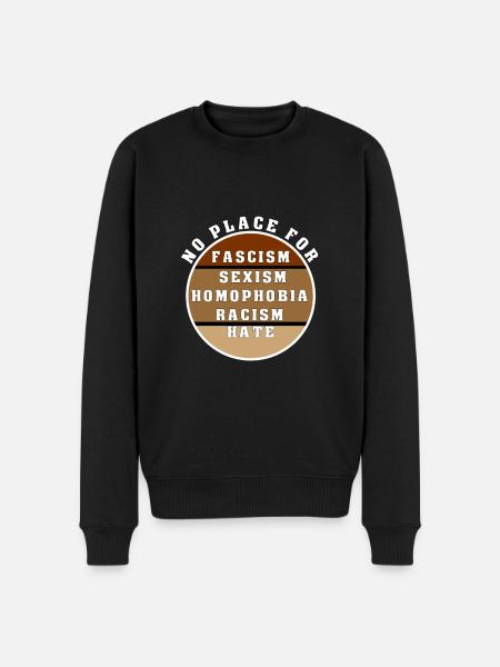 Gegen Rechts Antifa Rassismus Gegen AFD LGBTQIA - Men's Premium Organic Jumper - black