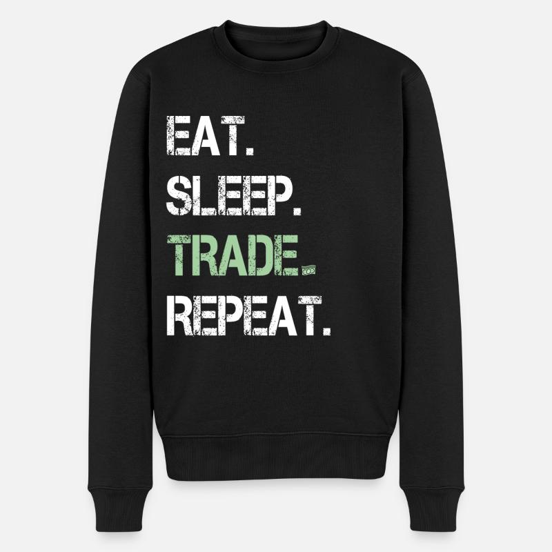 Trader trading finance boursière - Pull Premium bio Homme - noir