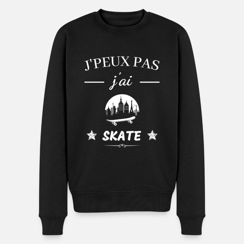 J'peux pas j'ai skate - Pull Premium bio Homme - noir