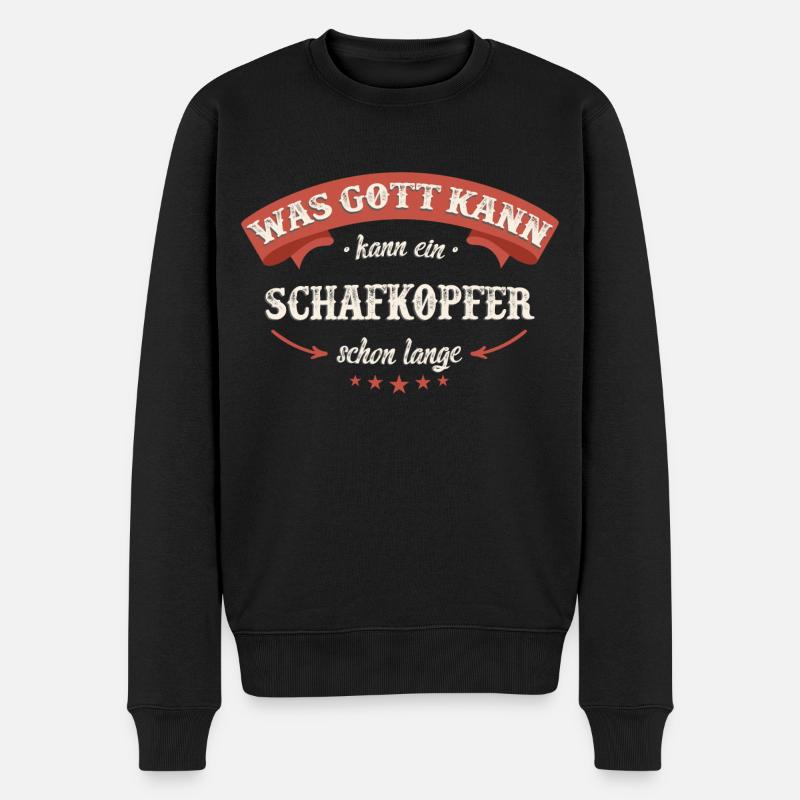 Schafkopfen Schafkopf Kartenspiel Spielkarten - Männer Premium Bio Pullover - Schwarz