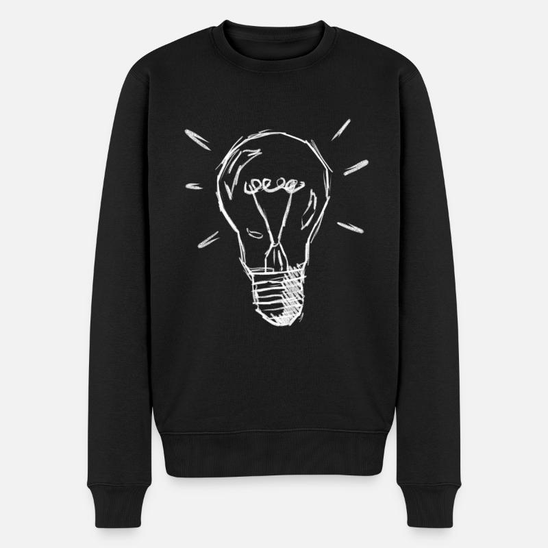 Leuchtende Lampe - Männer Premium Bio Pullover - Schwarz