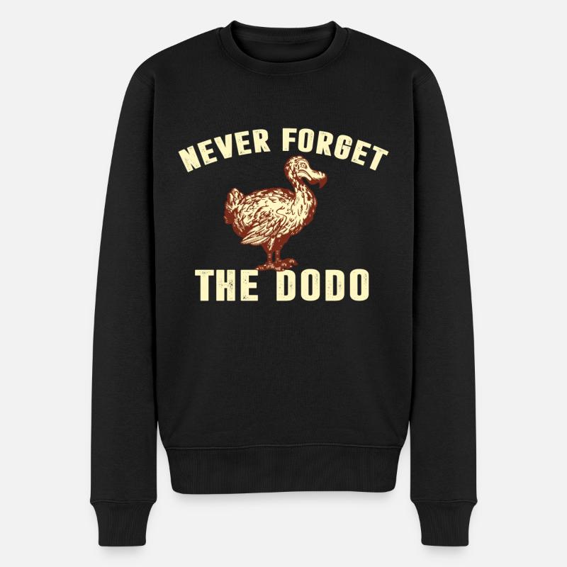never forget the dodo vergesst nicht dodo vogel - Männer Premium Bio Pullover - Schwarz