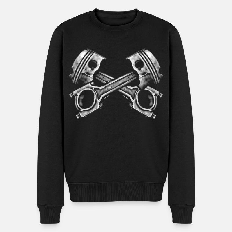 Pistons à moteur croisés - Pull Premium bio Homme - noir