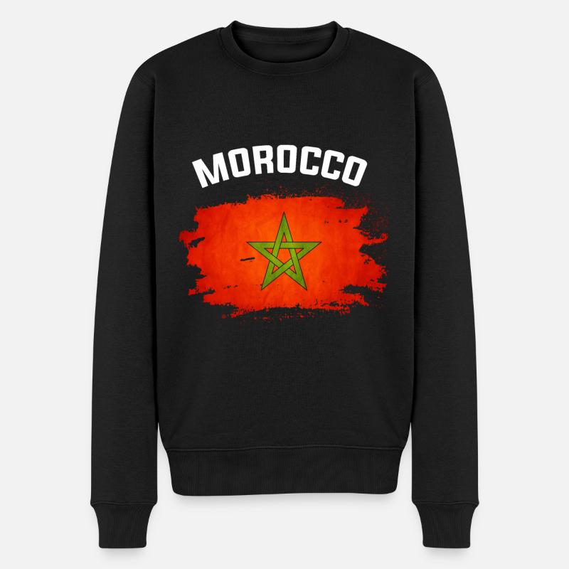Morocco - Männer Premium Bio Pullover - Schwarz