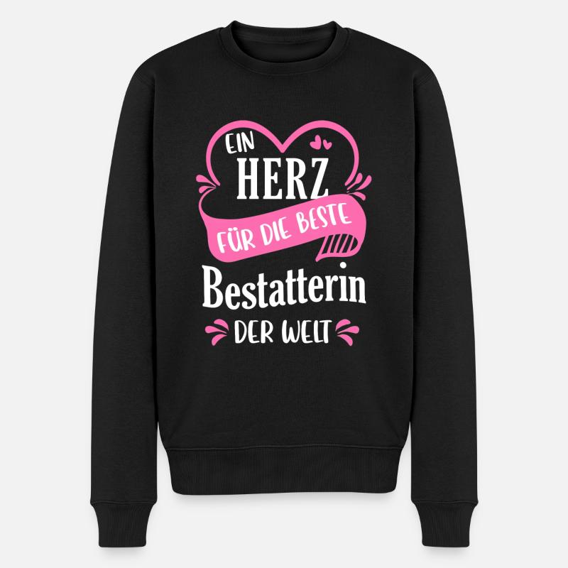 Bestatter Bestatterin Bestatten Beruf Spruch - Männer Premium Bio Pullover - Schwarz