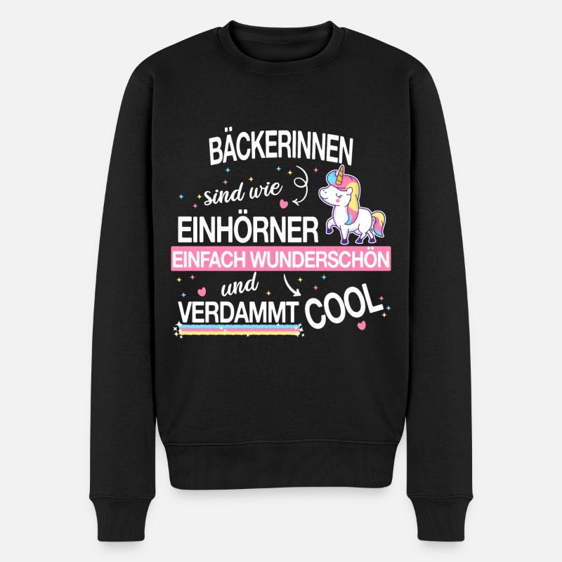 Bäcker Bäckerin Bäckerei Beruf Spruch - Männer Premium Bio Pullover - Schwarz