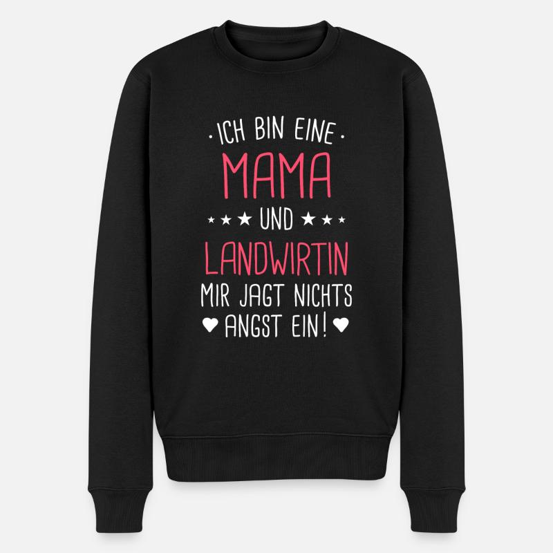 Landwirt Bauer Bauernhof Landwirtin Beruf Spruch - Männer Premium Bio Pullover - Schwarz