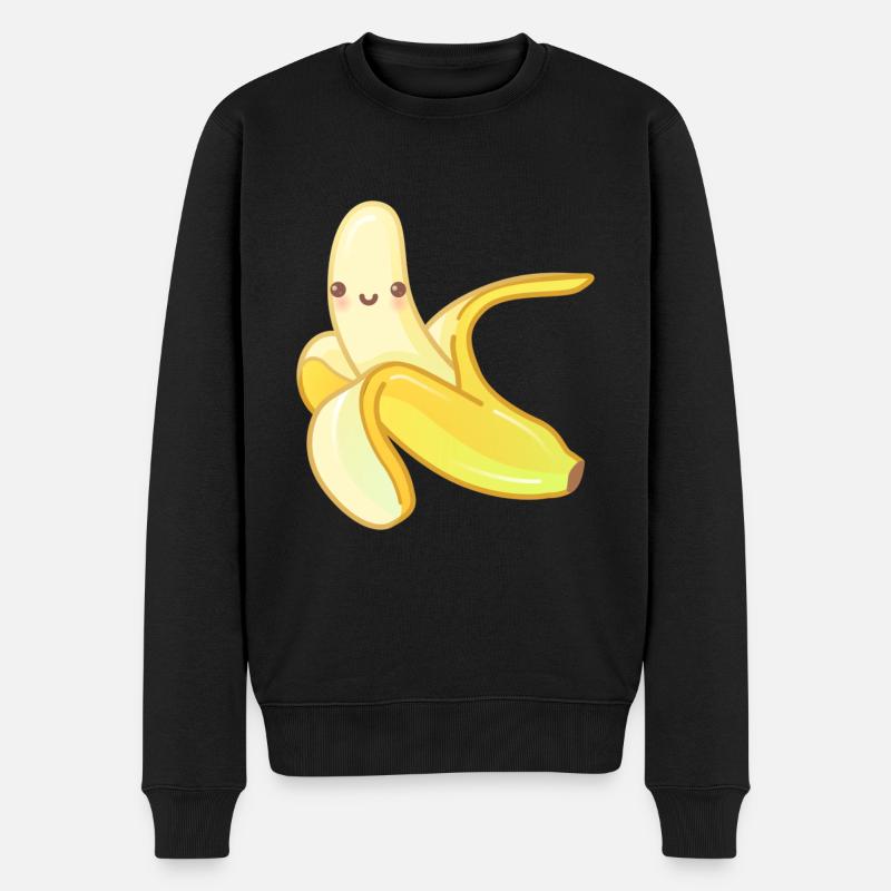 Banane - Männer Premium Bio Pullover - Schwarz