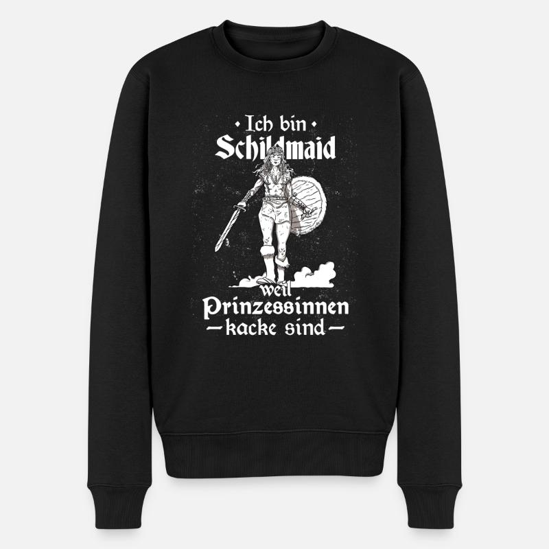 Schildmaid Wikinger Nordische Götter Schildmaiden - Männer Premium Bio Pullover - Schwarz