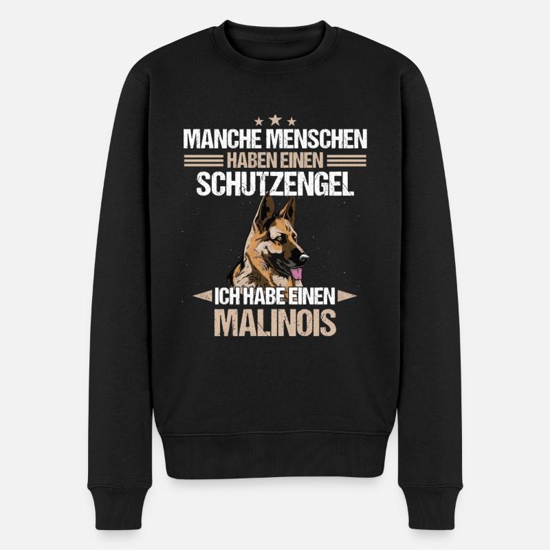 Malinois Hund Hundehalter - Männer Premium Bio Pullover - Schwarz