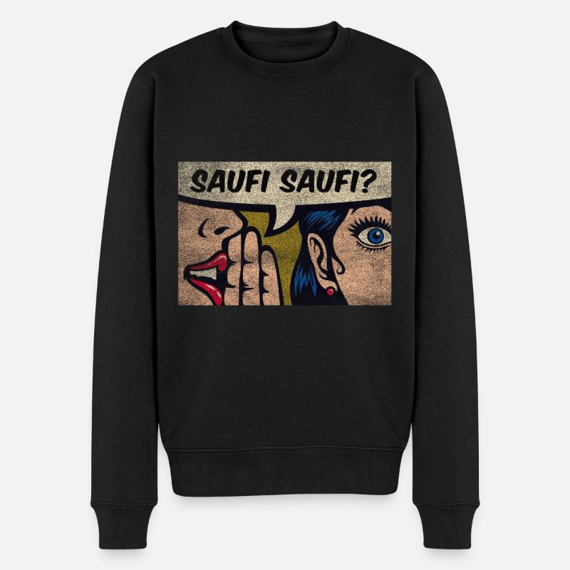 Saufī Saufī - Männer Premium Bio Pullover - Schwarz