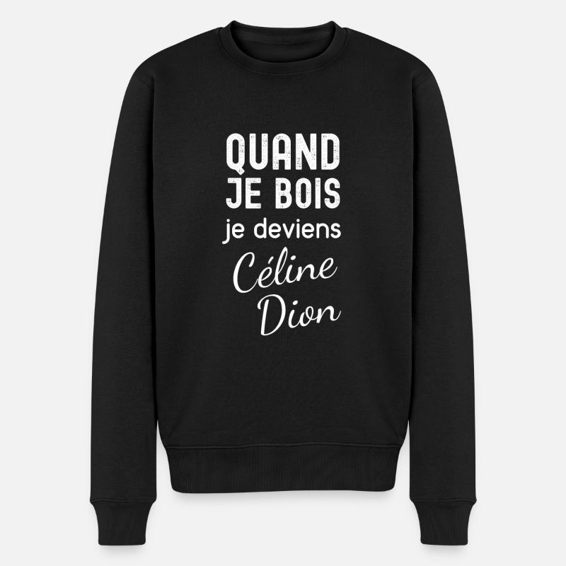 Quand je bois... - Pull Premium bio Homme - noir