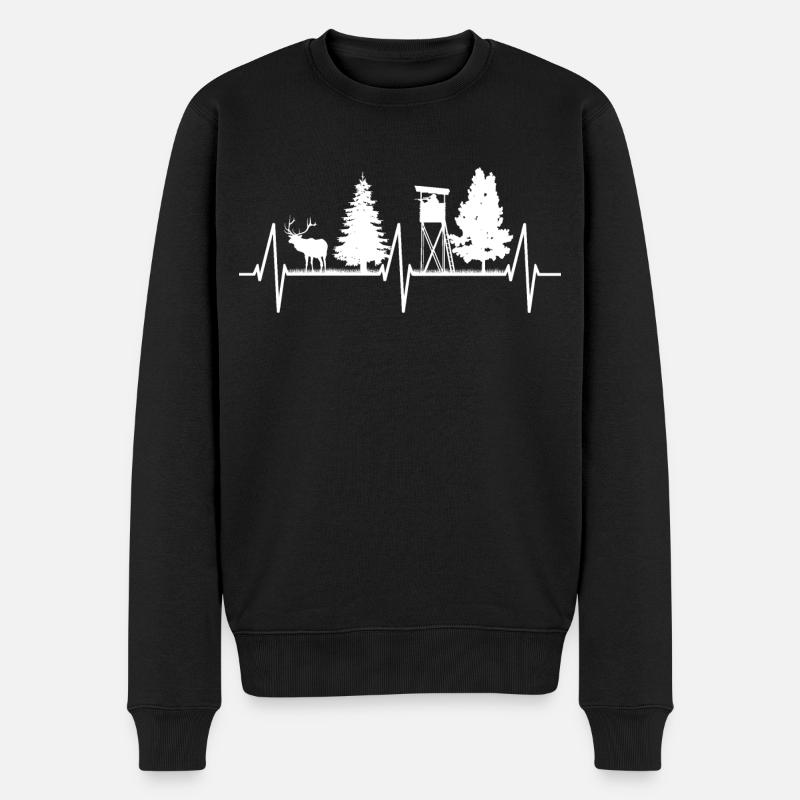 Jäger - Männer Premium Bio Pullover - Schwarz