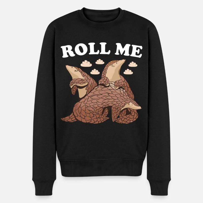 Roll Me Pangolin - Pull Premium bio Homme - noir
