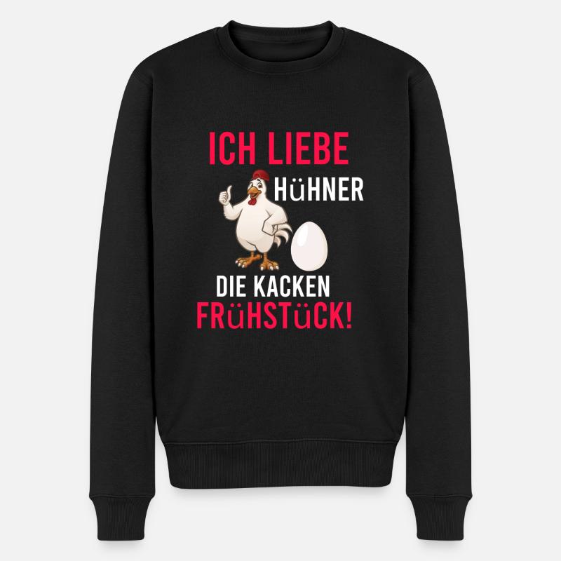Landwirt Landwirte Huhn Hühner Spruch - Männer Premium Bio Pullover - Schwarz