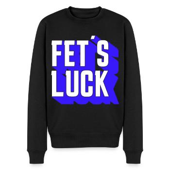 Fets Luck jeu de mots drôle - Pull Premium bio Homme - noir - Devant - Nico (187cm)
