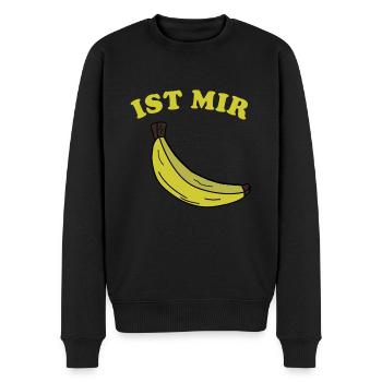 Ist mir banane - Männer Premium Bio Pullover - Schwarz - Vorne - Nico (187cm)