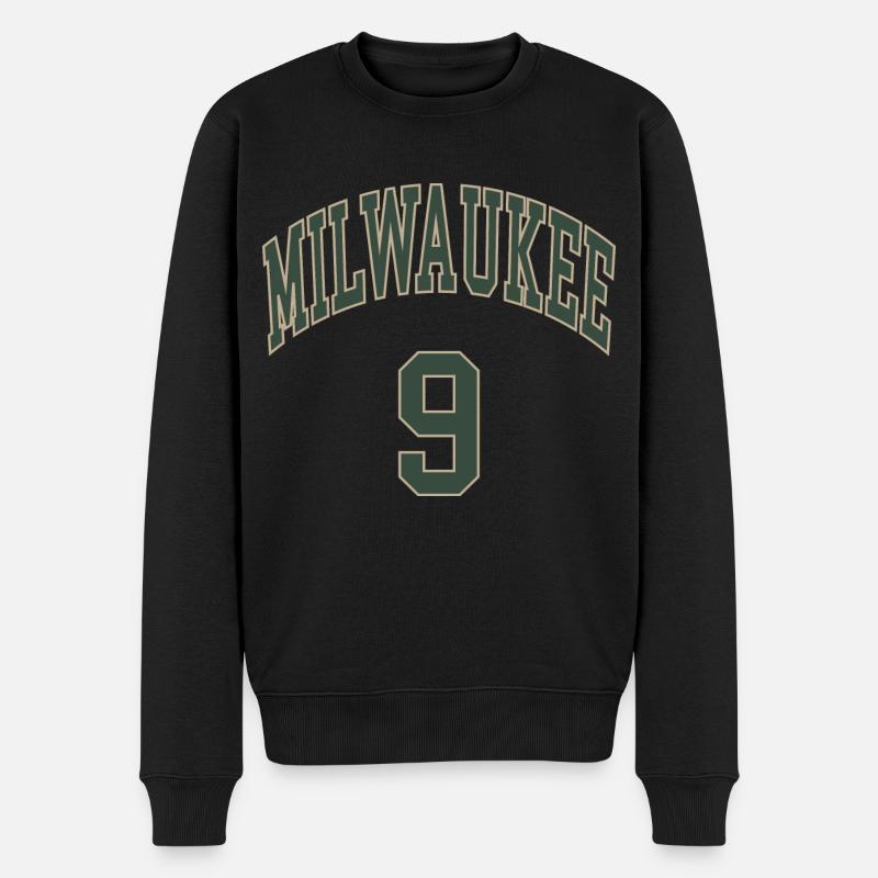 Milwaukee 9 - Männer Premium Bio Pullover - Schwarz