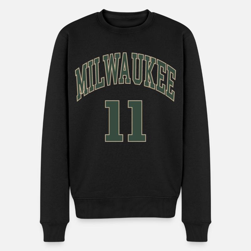 Milwaukee 11 - Männer Premium Bio Pullover - Schwarz
